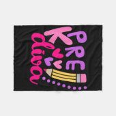 Vorkindergarten-Diva Fleecedecke (Vorderseite (Horizontal))