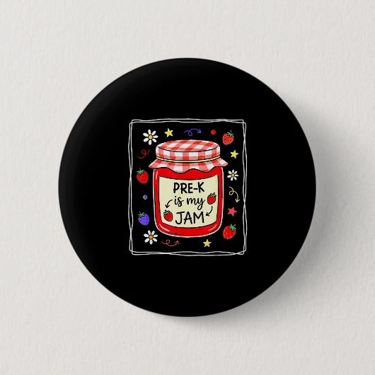 Vorkindergarten ist Erdbeermarmelade Vorkindergart Button (Vorderseite)