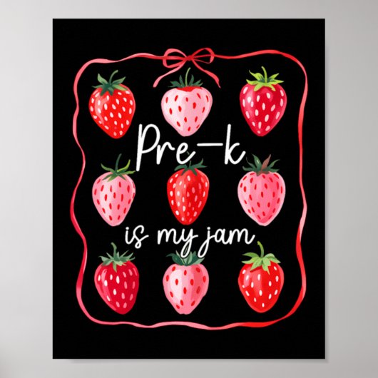 Vorkindergarten ist mein Ding Erdbeere Frucht Lehr Poster (Vorne)
