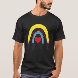 Vorkindergarten Regenbogen Lehrer Hallo Vorschule T-Shirt