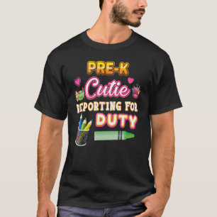 Vorkindergarten-Schatz meldet sich zum Dienst Kind T-Shirt