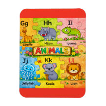 Vorkindergarten-Tieralphabet-Kühlschrankmagnet G-L
