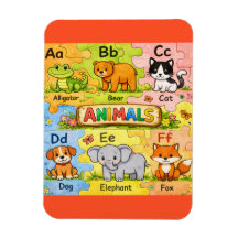 Vorkindergarten-Tieralphabet-Kühlschrankmagnet