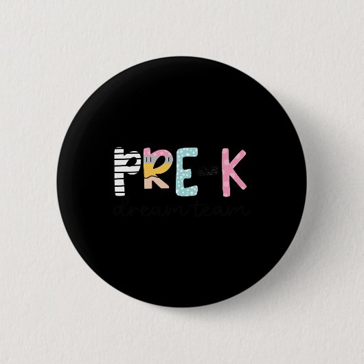 Vorkindergarten-Traumteam Vorschullehrer Erster Sc Button (Vorderseite)