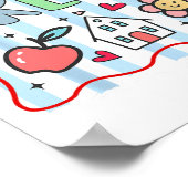 Vorkindergarten Vorkindergarten-Lehrerin Mädchen J Poster (Ecke)