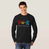 Vorkindergarten, wo das Abenteuer beginnt T-Shirt (Vorne ganz)