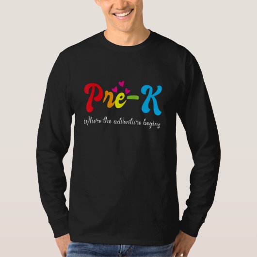 Vorkindergarten, wo das Abenteuer beginnt T-Shirt (Vorderseite)