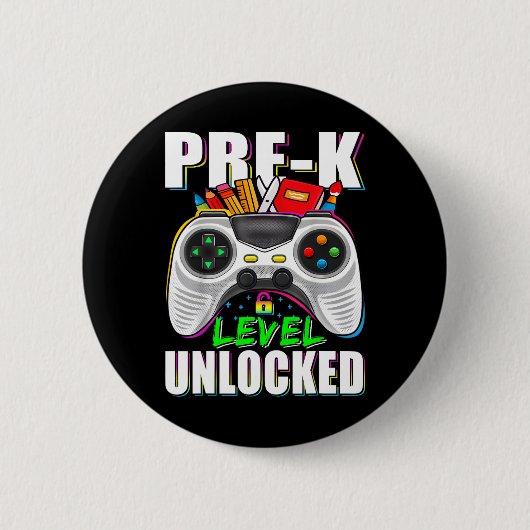 Vorkindergartenstufe freigeschalteter Gamer erster Button (Vorderseite)