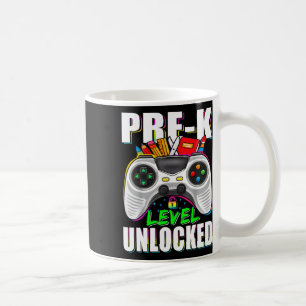 Vorkindergartenstufe freigeschalteter Gamer erster Kaffeetasse
