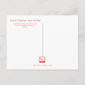 Vorklassenlehrer und Stricker | Lehrer Postkarte (Rückseite)