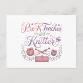 Vorklassenlehrer und Stricker | Lehrer Postkarte (Vorderseite)