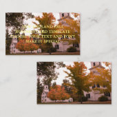 VORLAG FÜR DIE NEUE ENGLAND FALL BUSINESS CARD VISITENKARTE (Vorne/Hinten)