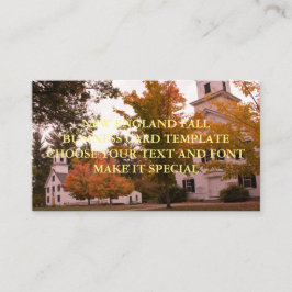 VORLAG FÜR DIE NEUE ENGLAND FALL BUSINESS CARD VISITENKARTE