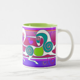 Vorlage 2014 Valentinstag EINHORN MinkMug Zweifarbige Tasse