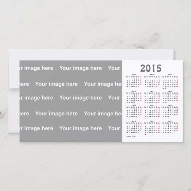 Vorlage 2015 Kalender Fotokarte (Vorderseite)