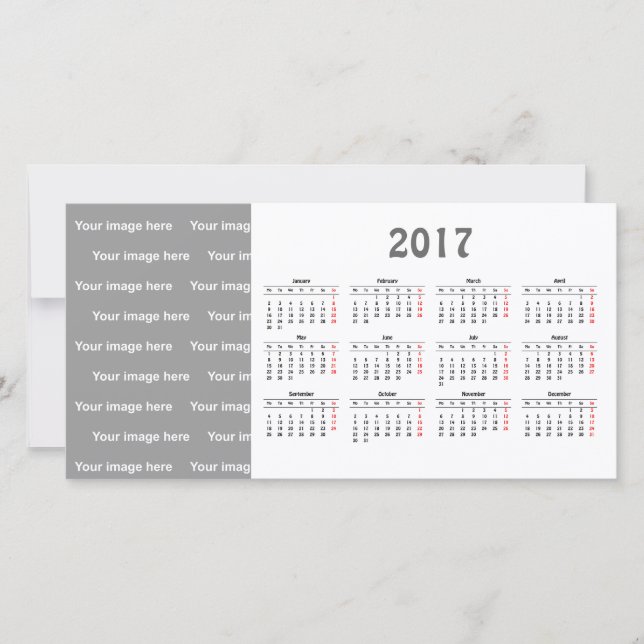Vorlage 2017 Kalender Fotokarte (Vorderseite)