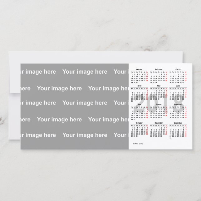 Vorlage 2018 Kalender Fotokarte (Vorderseite)