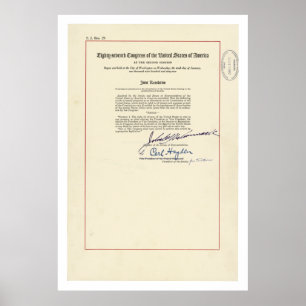 VORLAGE 24. Änderung US-Konstitution Poster