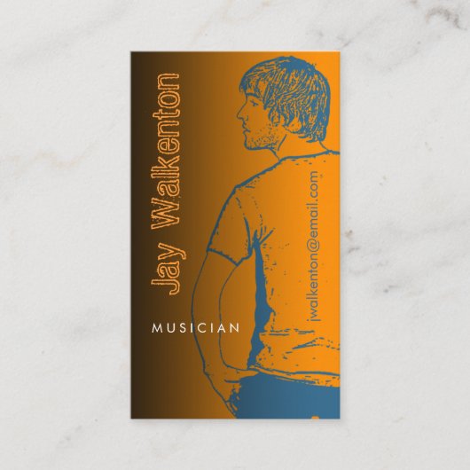 Vorlage 3 der Foto-Visitenkarte einfügen (Vorderseite)