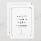 Vorlage alter Schulrahmen Einladung Hochzeit (Vorne/Hinten)