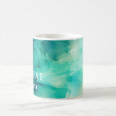 Vorlage Aquamariner grün gestrichener Individuelle Kaffeetasse (Mittel)