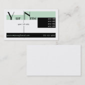 Vorlage Art Deco Pastel Green Visitenkarte (Vorne/Hinten)