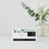 Vorlage Art Deco Pastel Green Visitenkarte (Stehend Vorderseite)