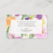 Vorlage B: Aquarellfarben-Blütenfarbe Visitenkarte (Rückseite)