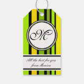 Vorlage - Benutzerdefiniert Text, Monogramm und Ba Geschenkanhänger (Rückseite)