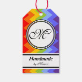 Vorlage - Benutzerdefiniert Text, Monogramm und Ba Geschenkanhänger (Rückseite)