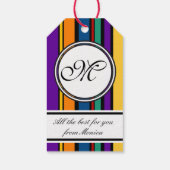 Vorlage - Benutzerdefiniert Text, Monogramm und Ba Geschenkanhänger (Rückseite)