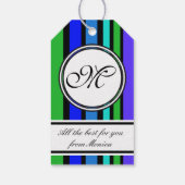 Vorlage - Benutzerdefiniert Text, Monogramm und Ba Geschenkanhänger (Rückseite)