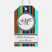 Vorlage - Benutzerdefiniert Text, Monogramm und Ba Geschenkanhänger (Rückseite)