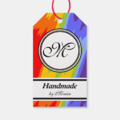 Vorlage - Benutzerdefiniert Text, Monogramm und Ba Geschenkanhänger (Rückseite)