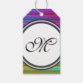 Vorlage - Benutzerdefiniert Text, Monogramm und Ba Geschenkanhänger (Vorderseite)