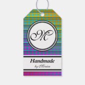 Vorlage - Benutzerdefiniert Text, Monogramm und Ba Geschenkanhänger (Rückseite)