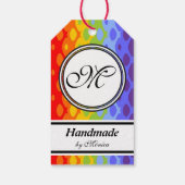 Vorlage - Benutzerdefiniert Text, Monogramm und Ba Geschenkanhänger (Rückseite)