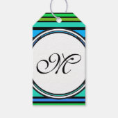 Vorlage - Benutzerdefiniert Text, Monogramm und Ba Geschenkanhänger (Vorderseite)