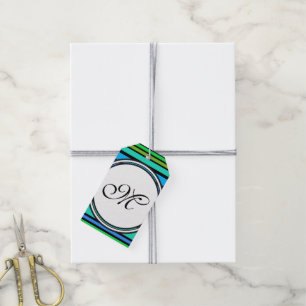Vorlage - Benutzerdefiniert Text, Monogramm und Ba Geschenkanhänger