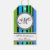 Vorlage - Benutzerdefiniert Text, Monogramm und Ba Geschenkanhänger (Rückseite)