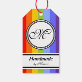 Vorlage - Benutzerdefiniert Text, Monogramm und Ba Geschenkanhänger (Rückseite)