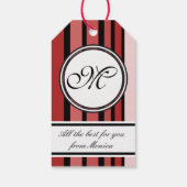 Vorlage - Benutzerdefiniert Text, Monogramm und Ba Geschenkanhänger (Rückseite)