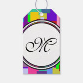 Vorlage - Benutzerdefiniert Text, Monogramm und Ba Geschenkanhänger (Vorderseite)