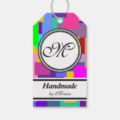 Vorlage - Benutzerdefiniert Text, Monogramm und Ba Geschenkanhänger (Rückseite)
