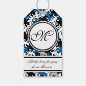 Vorlage - Benutzerdefiniert Text, Monogramm und Ba Geschenkanhänger (Rückseite)