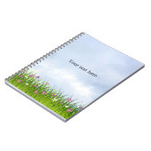 Vorlage, blauer Himmel und Wiese von Blume, Notizblock (Linke Seite)