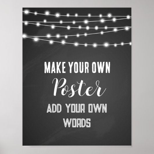 Vorlage-Chalkboard Drucken Sie Ihr eigenes Poster (Vorne)