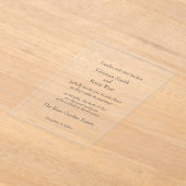 Vorlage Clear Acrylic Wedding Einladung (Ablage )