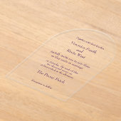 Vorlage Clear Acrylic Wedding Einladung (Ablage )