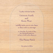 Vorlage Clear Acrylic Wedding Einladung (Vorderseite)